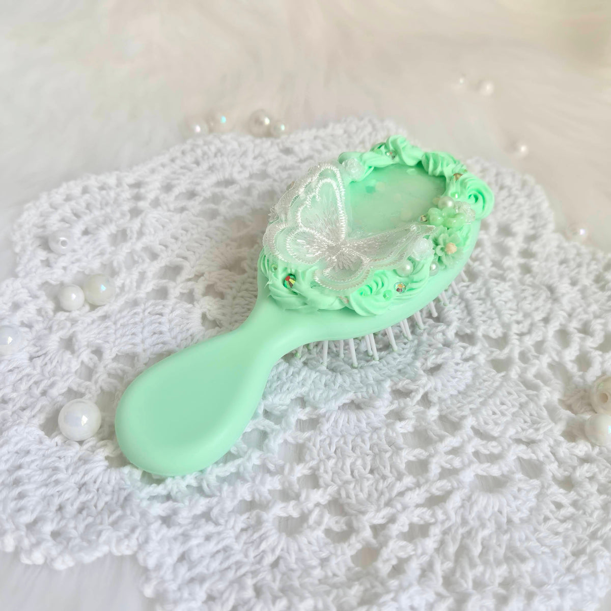 "Sweetest Obsession" • Decoden Mini Hairbrush