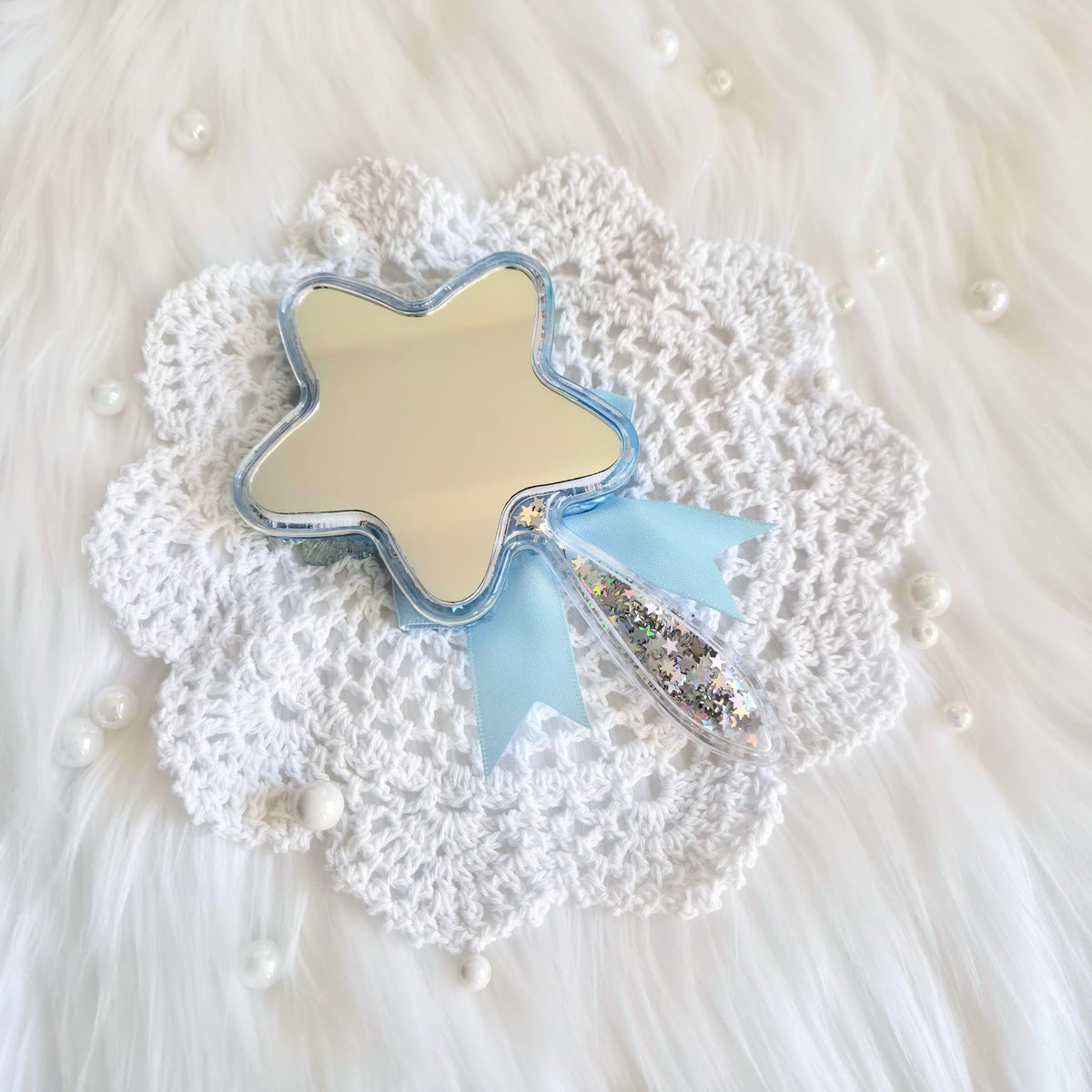 "HI HELLO" • Decoden Hand Mirror