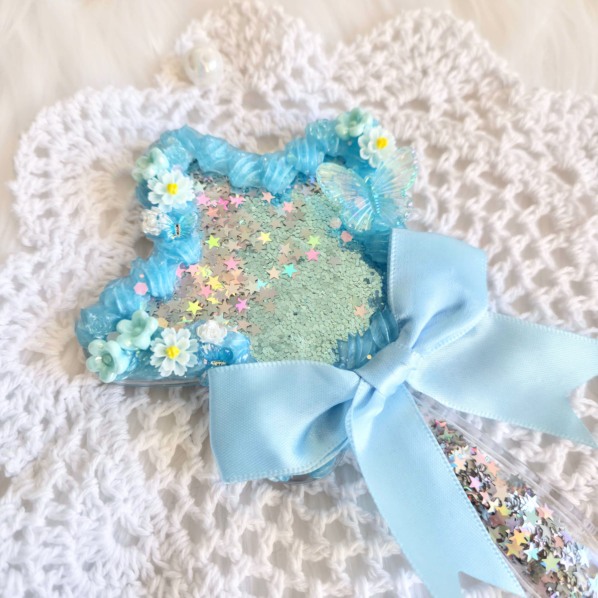 "HI HELLO" • Decoden Hand Mirror