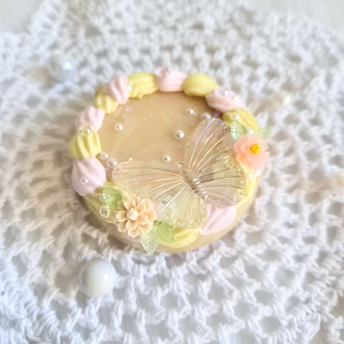 "Ice Cream" • Decoden Compact Mirror Hairbrush