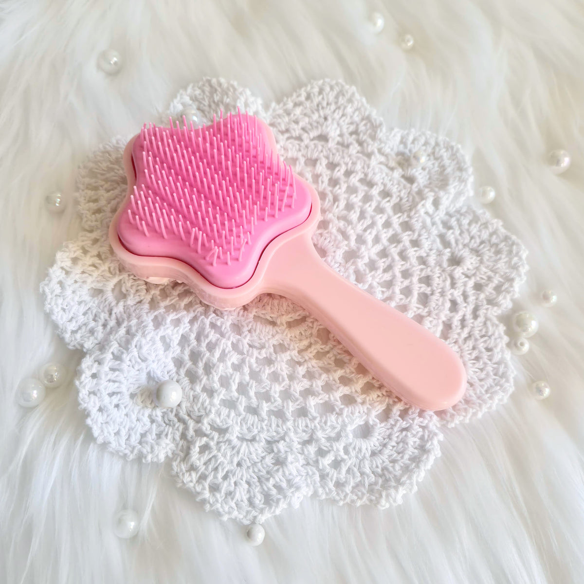 "PEACH GELATO" • Decoden Mini Hairbrush