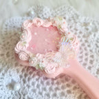 "PEACH GELATO" • Decoden Mini Hairbrush