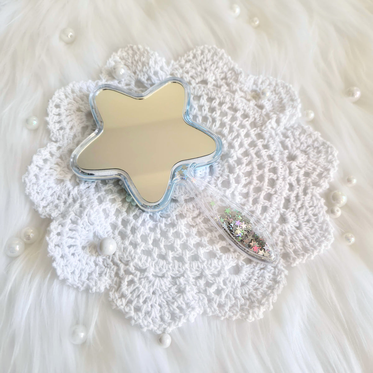 "SEESAW" • Decoden Hand Mirror